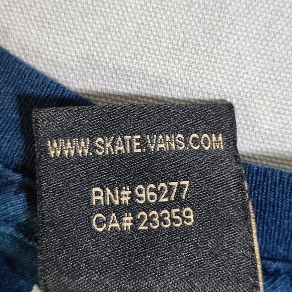 Vans long sleeve sweatshirt boys size L blue double side printed graphic design - Picture 5 of 12